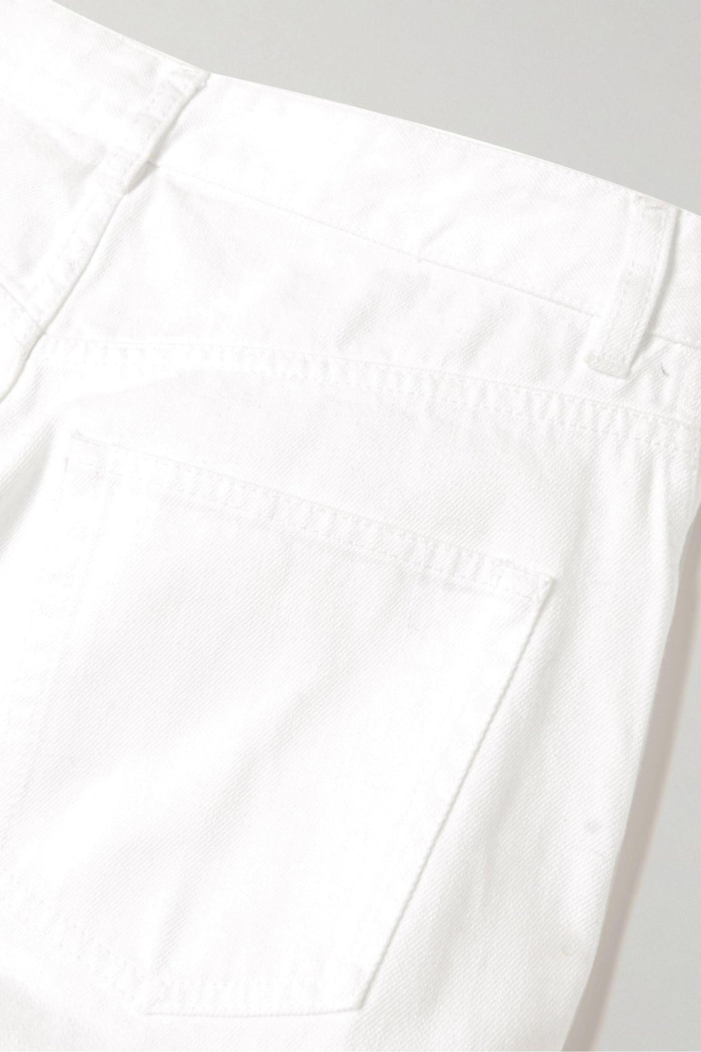 Ruffled Mid-Rise Wide-Leg Jeans